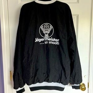 Jagermister liquor jacket XL
vintage nylon black VARSITY style jacket
